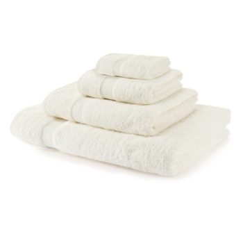 600 GSM Cream Bamboo Towel Bale 4 Piece – 2 Hand Towels, 2 Bath Towels