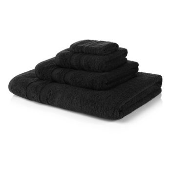 500 GSM Black Towel Bale 6 Piece – 4 Hand Towels, 2 Bath Towels