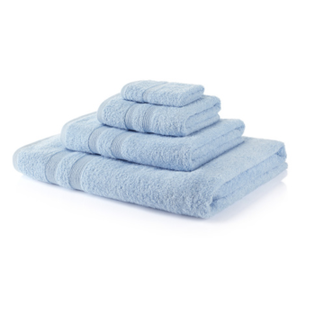 500 GSM Sky Blue Towel Bale 12 Piece – 4 Face Cloths, 4 Hand Towels, 2 Bath Towels, 2 Bath Sheets