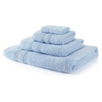 500 GSM Sky Blue Towel Bale 5 Piece – 2 Face Cloths, 1 Hand Towel, 1 Bath Towel, 1 Bath Sheet