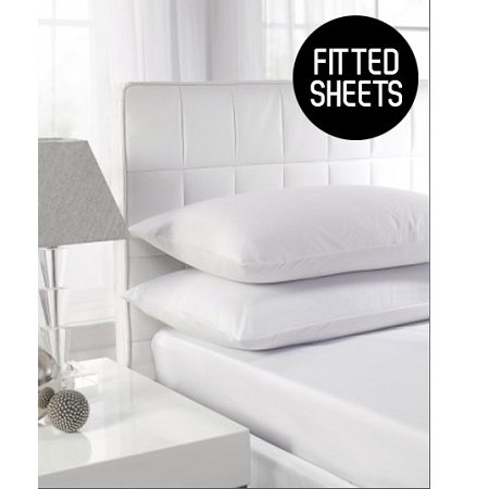 180 TC Extra Deep Percale King Size Fitted Sheets (Up To 16'')