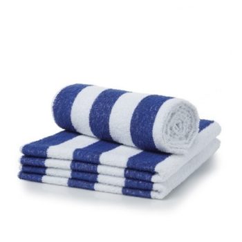 500 GSM Dark Blue Stripe Pool Towels