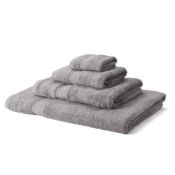 600 GSM Silver Bamboo Towel Bale 4 Piece – 2 Hand Towels, 2 Bath Towels