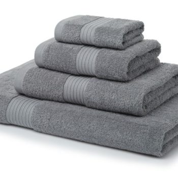 700 GSM Light Grey Towel Bale 12 Piece - 4 Face Cloths, 4 Hand Towels, 2 Bath Towels, 2 Bath Sheets