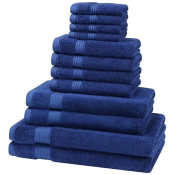 700 GSM Navy Blue Towel Bale 12 Piece - 4 Face Cloths, 4 Hand Towels, 2 Bath Towels, 2 Bath Sheets