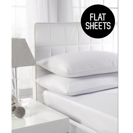 180 TC Easy Iron Percale Double Flat Sheets